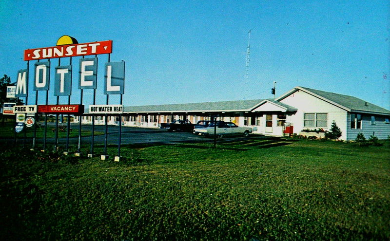 Sunset Motel - OLD POSTCARD (newer photo)